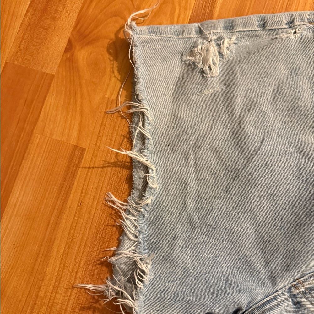 Agolde Parker Long Jean Shorts - Picture 2 of 14